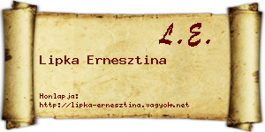 Lipka Ernesztina névjegykártya